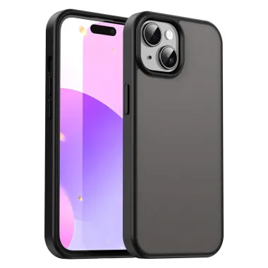 Coque iPhone 15 Dos Mat Translucide Antidérapante