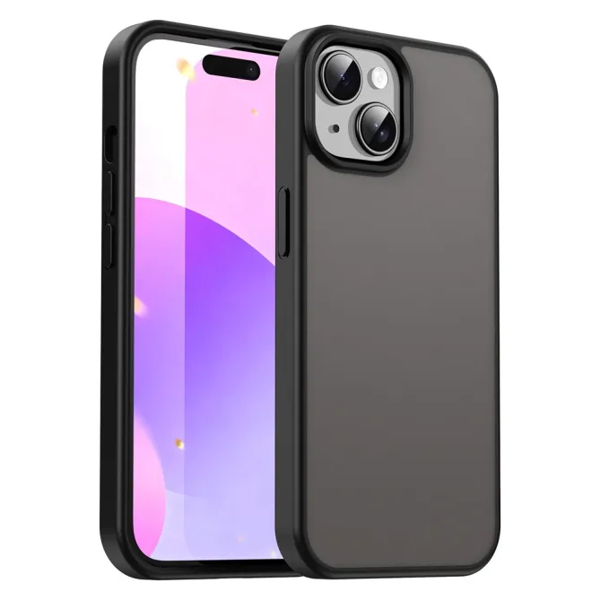 Coque iPhone 15 Dos Mat Translucide Antidérapante