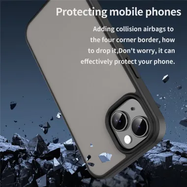 Coque iPhone 15 Dos Mat Translucide Antidérapante