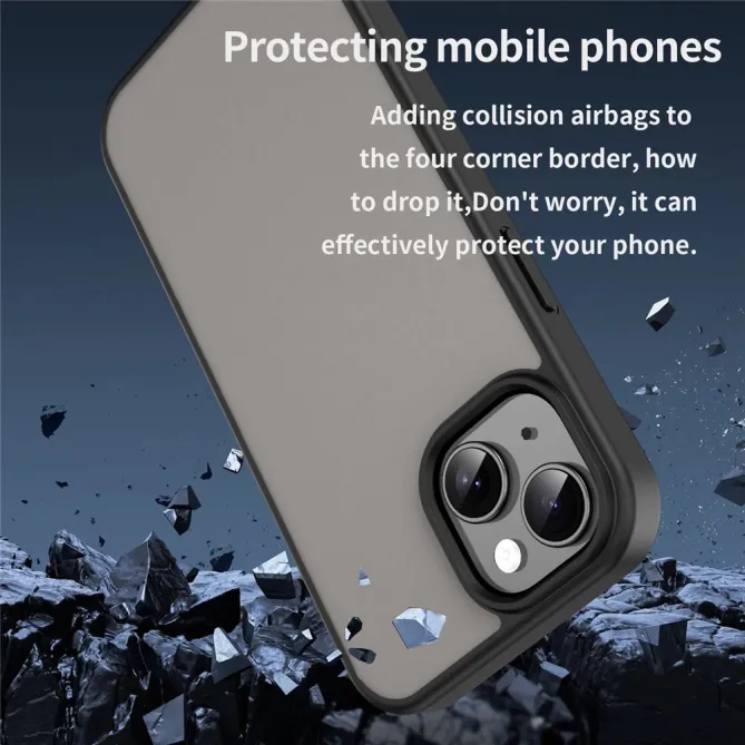 Coque iPhone 15 Dos Mat Translucide Antidérapante