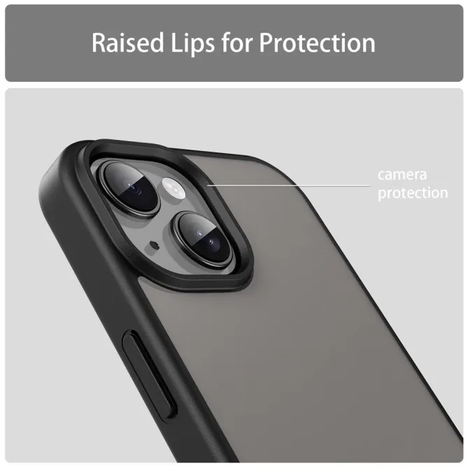 Coque iPhone 15 Dos Mat Translucide Antidérapante
