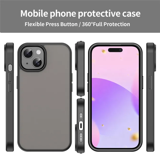Coque iPhone 15 Dos Mat Translucide Antidérapante