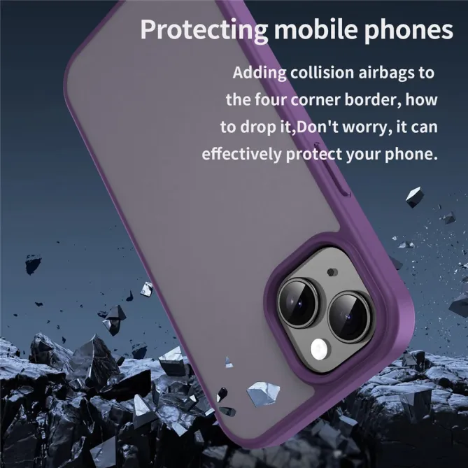 Coque iPhone 15 Dos Mat Translucide Antidérapante