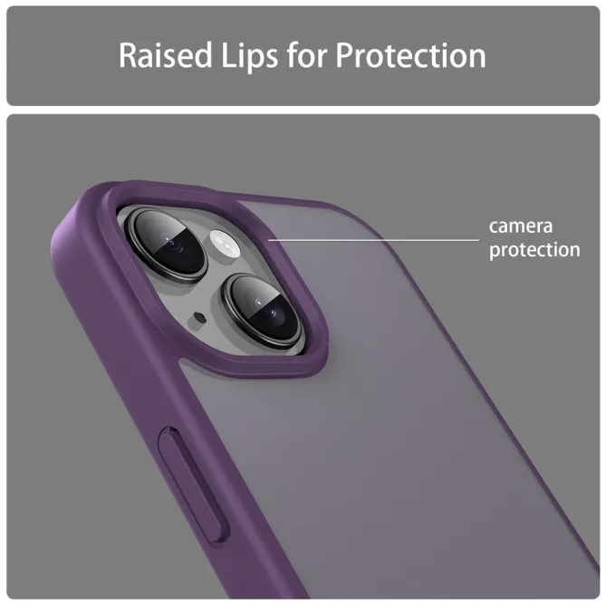 Coque iPhone 15 Dos Mat Translucide Antidérapante