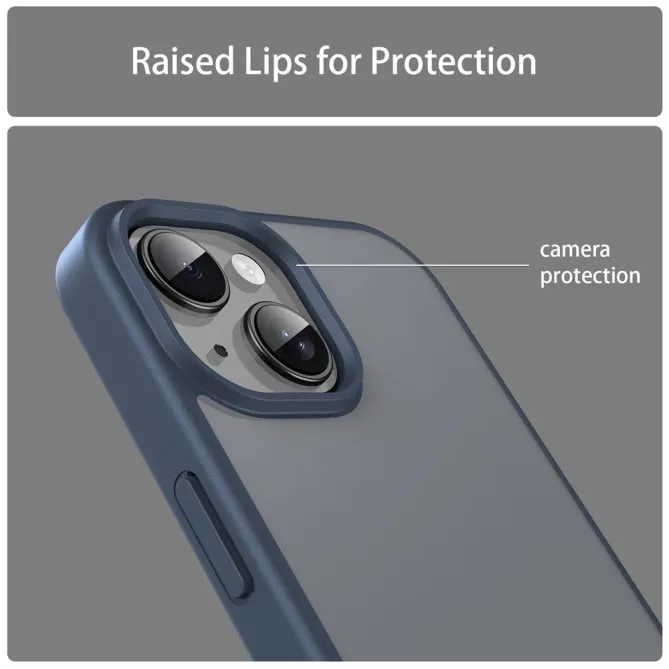 Coque iPhone 15 Dos Mat Translucide Antidérapante