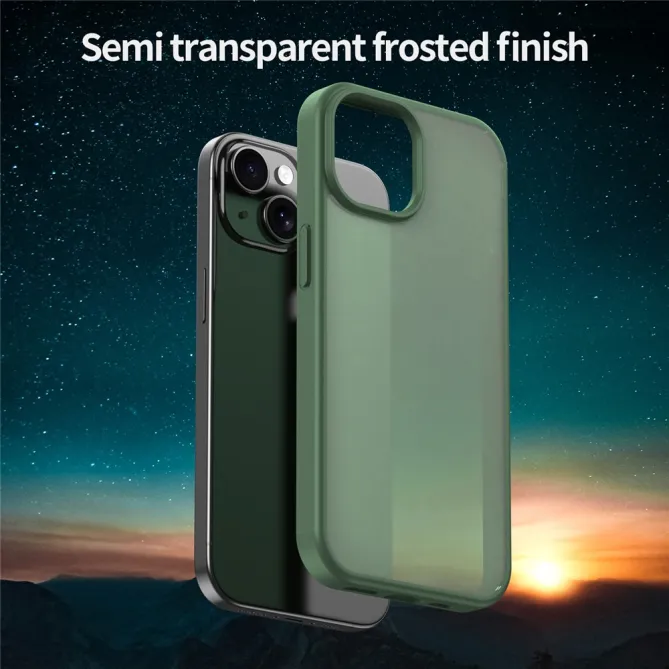 Coque iPhone 15 Dos Mat Translucide Antidérapante