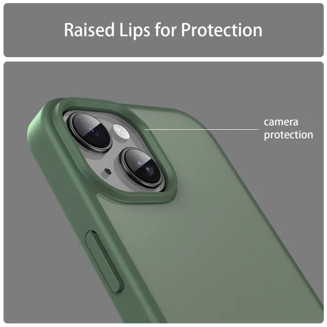 Coque iPhone 15 Dos Mat Translucide Antidérapante