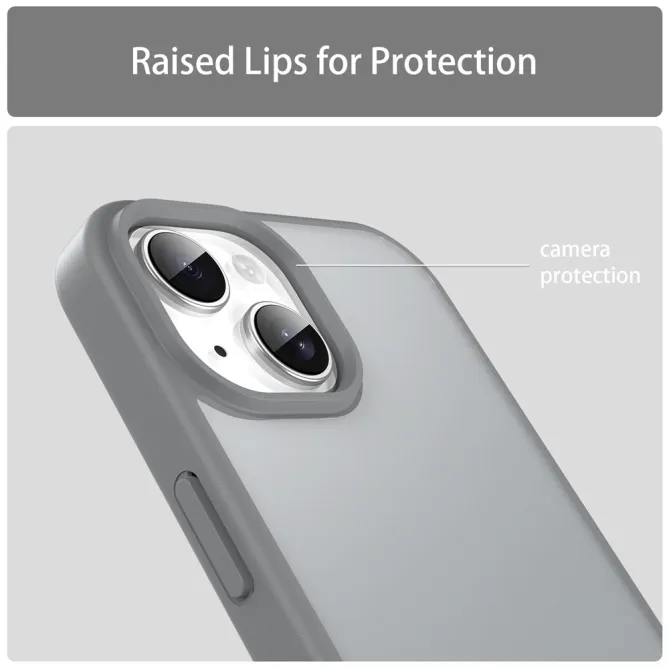 Coque iPhone 15 Dos Mat Translucide Antidérapante