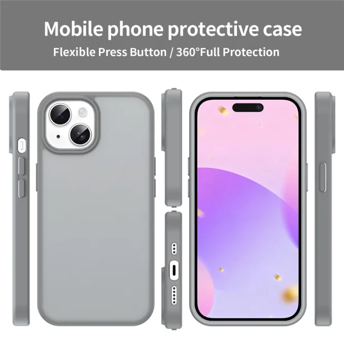 Coque iPhone 15 Dos Mat Translucide Antidérapante