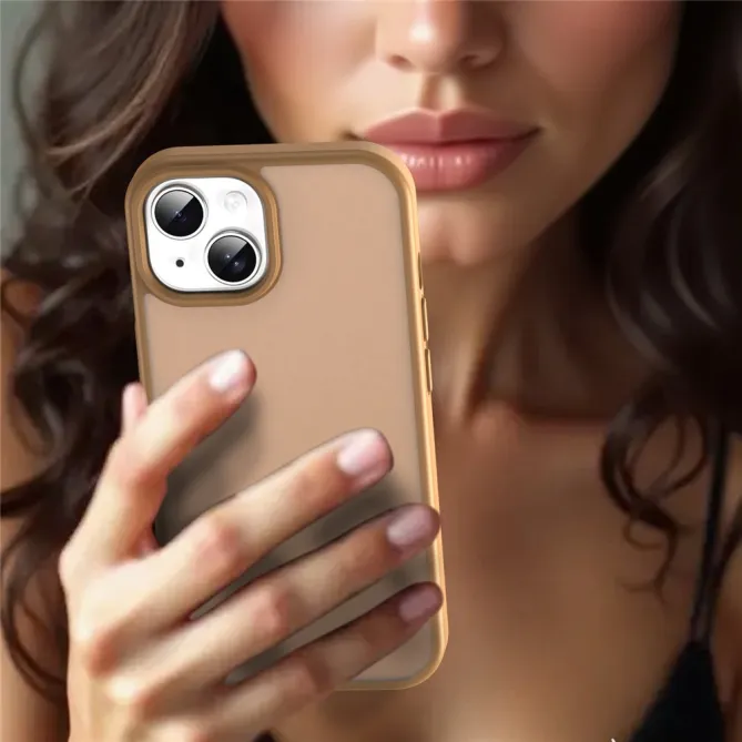 Coque iPhone 15 Dos Mat Translucide Antidérapante