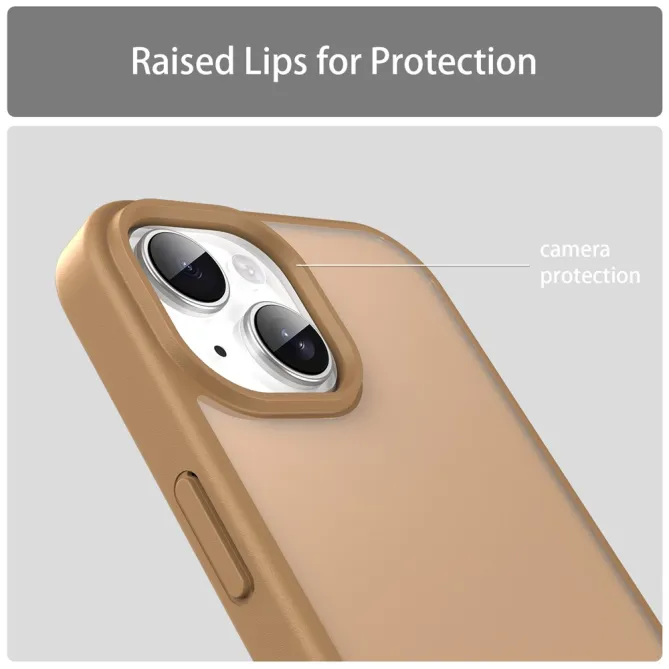 Coque iPhone 15 Dos Mat Translucide Antidérapante