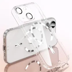 Coque iPhone 15 Transparente Cadre Électrogalvanisé Compatible MagSafe