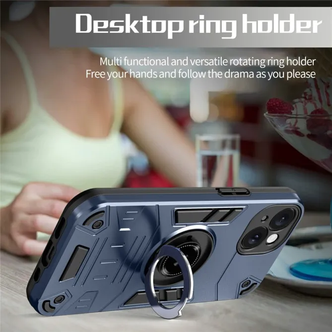 Coque iPhone 15 Anneau Rotatif 360° Kickstand