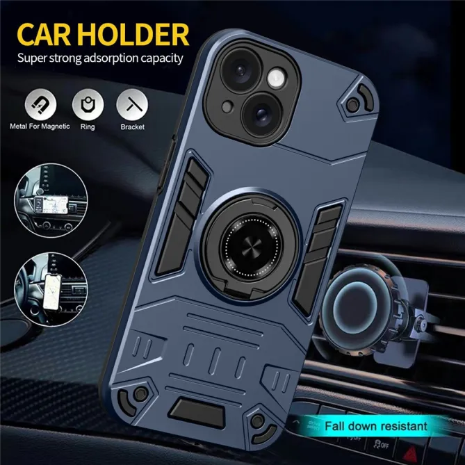 Coque iPhone 15 Anneau Rotatif 360° Kickstand