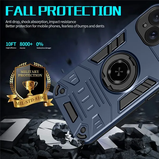 Coque iPhone 15 Anneau Rotatif 360° Kickstand