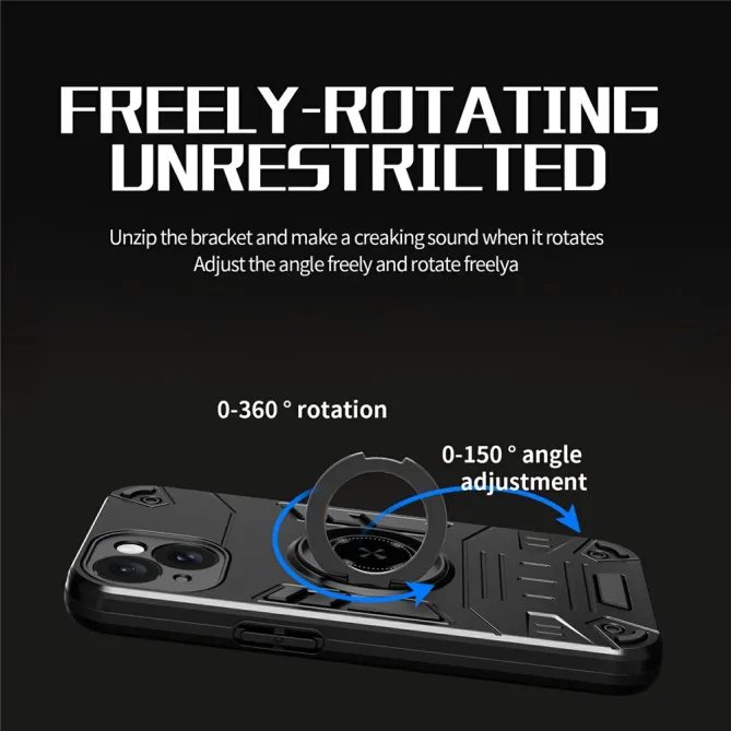 Coque iPhone 15 Anneau Rotatif 360° Kickstand