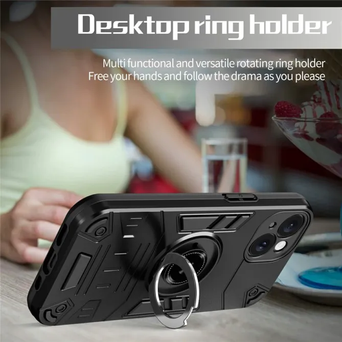 Coque iPhone 15 Anneau Rotatif 360° Kickstand