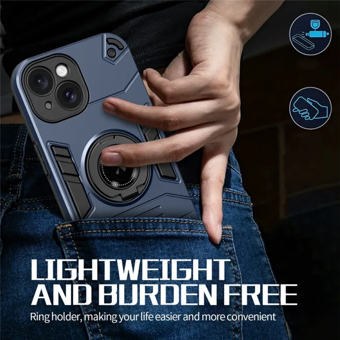 Coque iPhone 15 Anneau Rotatif 360° Kickstand