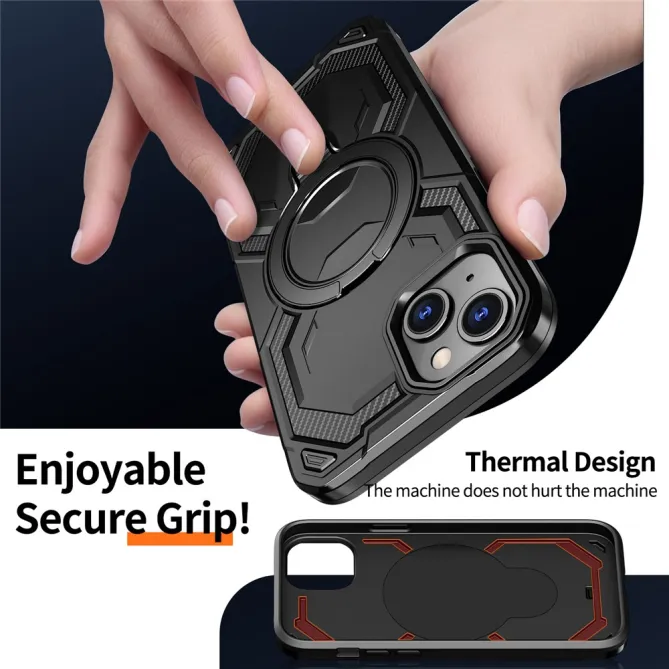 Coque iPhone 15 Anneau Magnétique Béquille