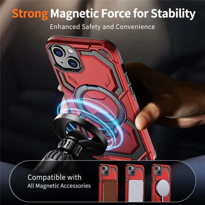 Coque iPhone 15 Anneau Magnétique Béquille