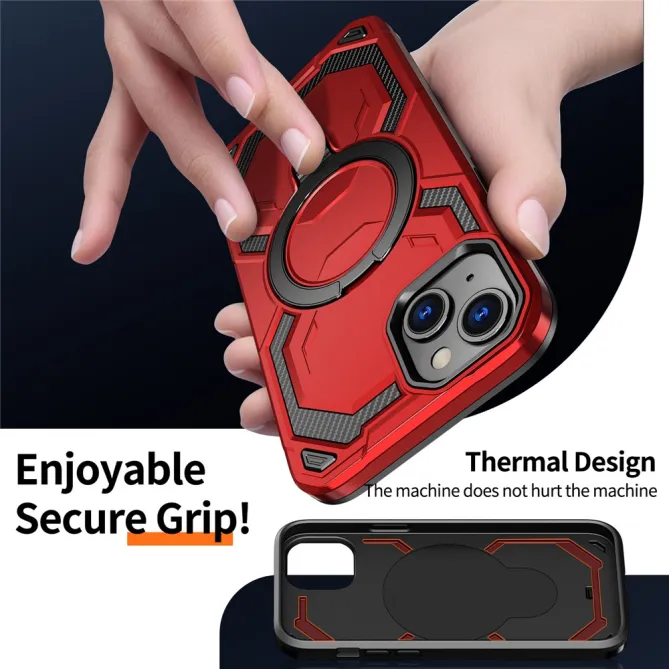 Coque iPhone 15 Anneau Magnétique Béquille