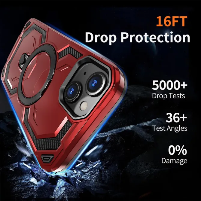 Coque iPhone 15 Anneau Magnétique Béquille