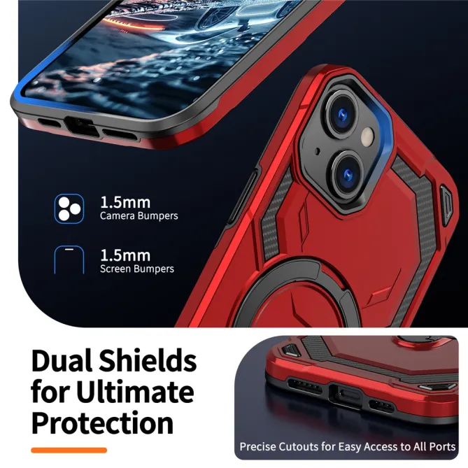 Coque iPhone 15 Anneau Magnétique Béquille