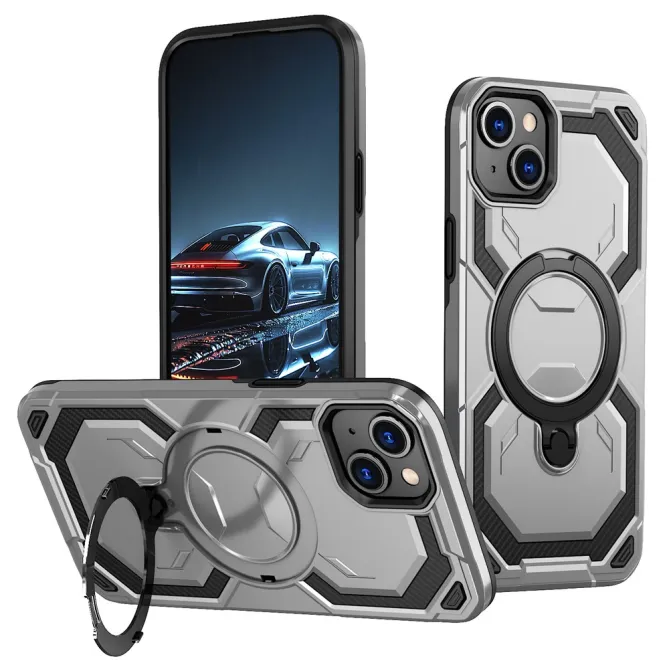 Coque iPhone 15 Anneau Magnétique Béquille