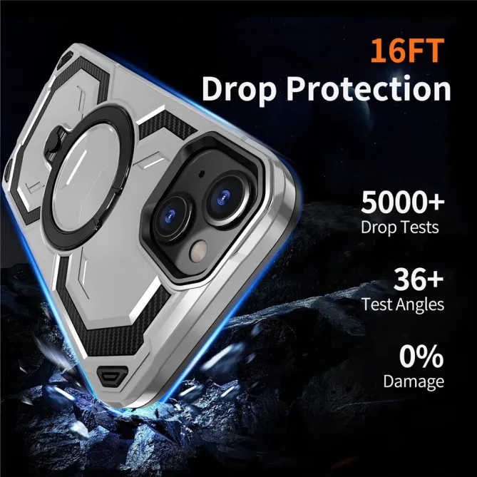 Coque iPhone 15 Anneau Magnétique Béquille