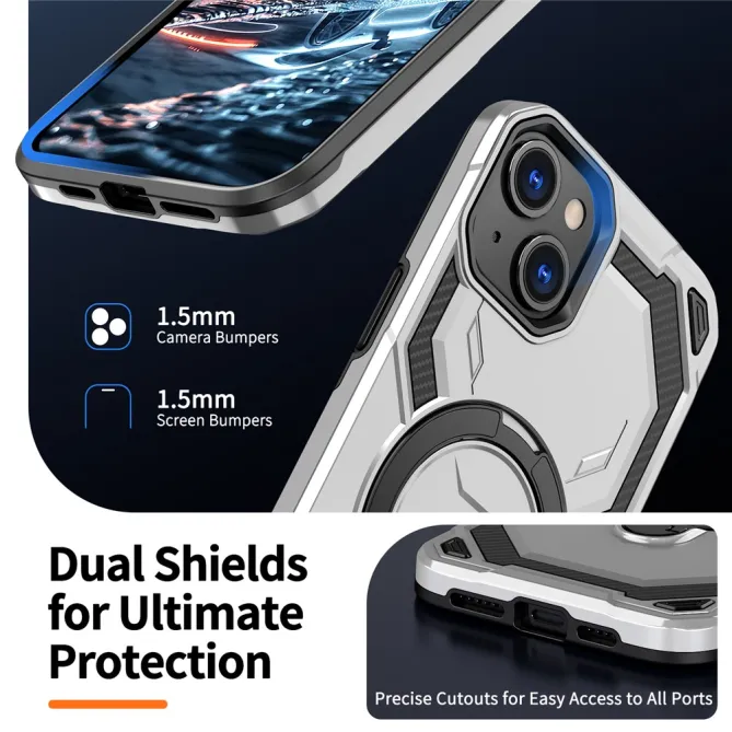 Coque iPhone 15 Anneau Magnétique Béquille