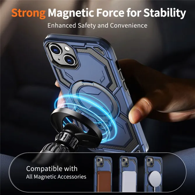 Coque iPhone 15 Anneau Magnétique Béquille