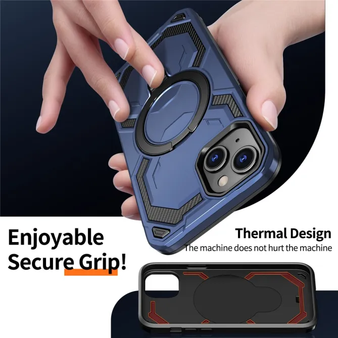 Coque iPhone 15 Anneau Magnétique Béquille