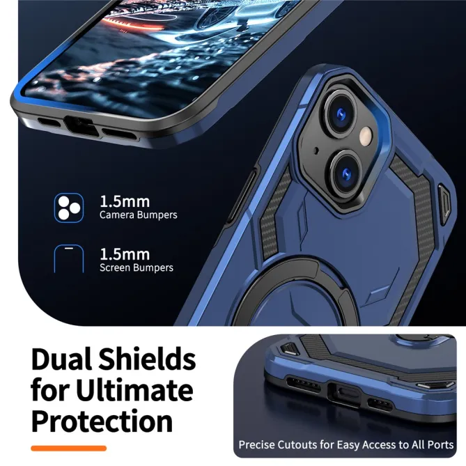 Coque iPhone 15 Anneau Magnétique Béquille
