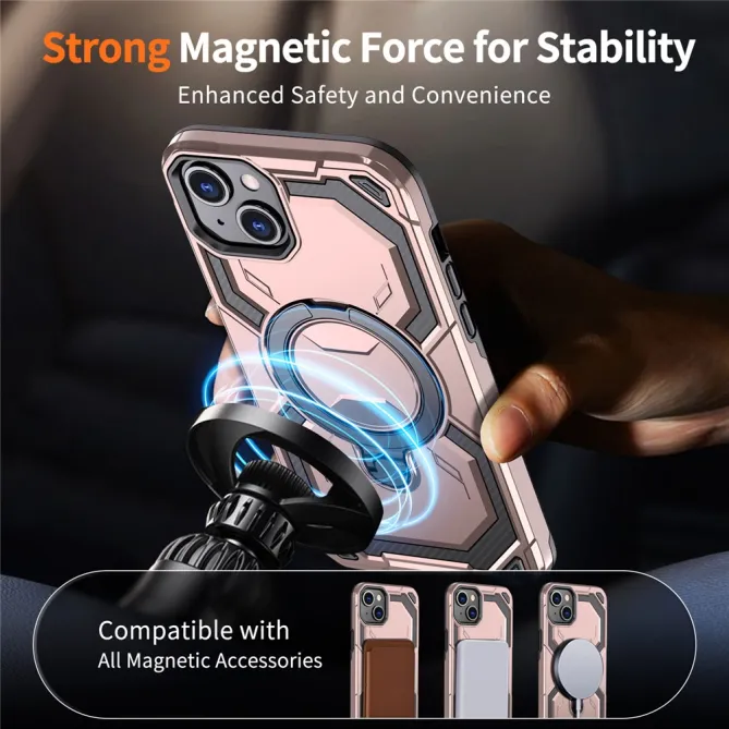 Coque iPhone 15 Anneau Magnétique Béquille