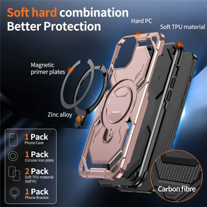 Coque iPhone 15 Anneau Magnétique Béquille