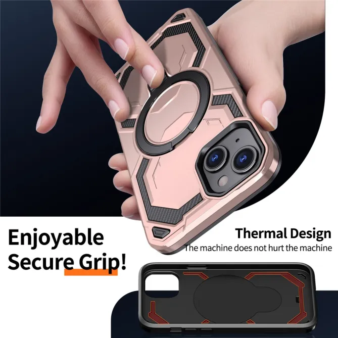 Coque iPhone 15 Anneau Magnétique Béquille