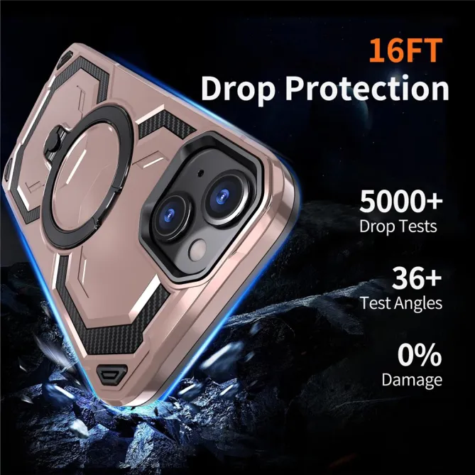 Coque iPhone 15 Anneau Magnétique Béquille
