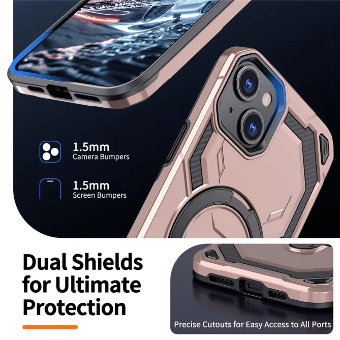 Coque iPhone 15 Anneau Magnétique Béquille