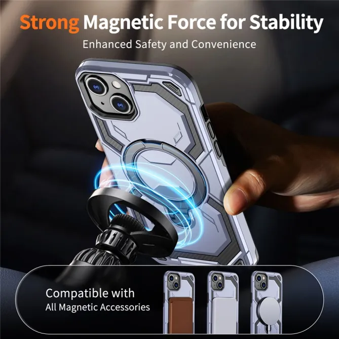 Coque iPhone 15 Anneau Magnétique Béquille