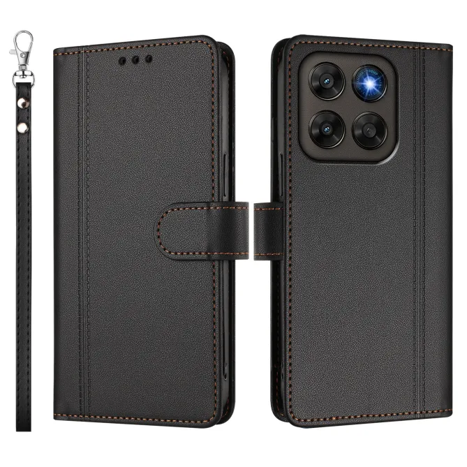 Étui Motorola Moto G77 / G67 avec 9 Emplacements Cartes - Simili Cuir Dragonne