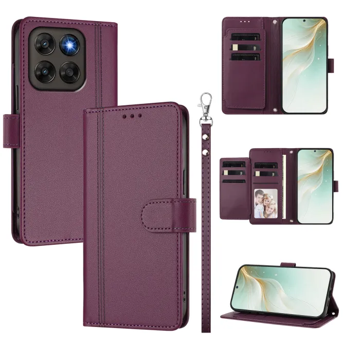Étui Motorola Moto G77 / G67 avec 9 Emplacements Cartes - Simili Cuir Dragonne