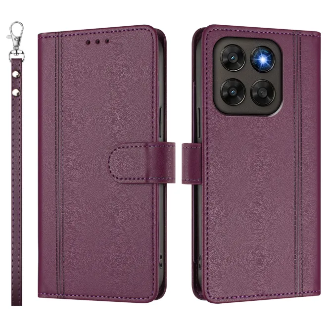 Étui Motorola Moto G77 / G67 avec 9 Emplacements Cartes - Simili Cuir Dragonne