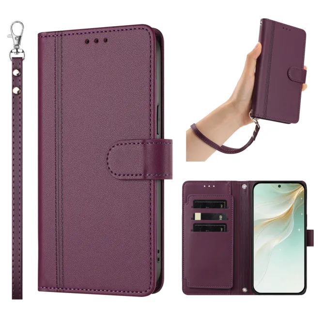 Étui Motorola Moto G77 / G67 avec 9 Emplacements Cartes - Simili Cuir Dragonne