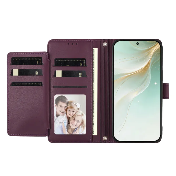 Étui Motorola Moto G77 / G67 avec 9 Emplacements Cartes - Simili Cuir Dragonne