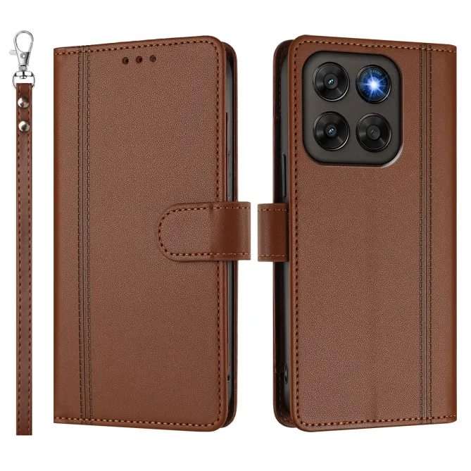 Étui Motorola Moto G77 / G67 avec 9 Emplacements Cartes - Simili Cuir Dragonne