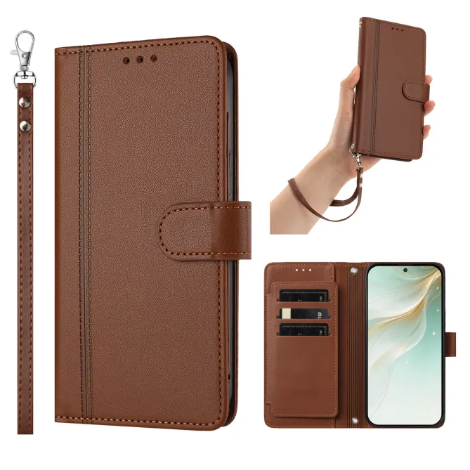 Étui Motorola Moto G77 / G67 avec 9 Emplacements Cartes - Simili Cuir Dragonne
