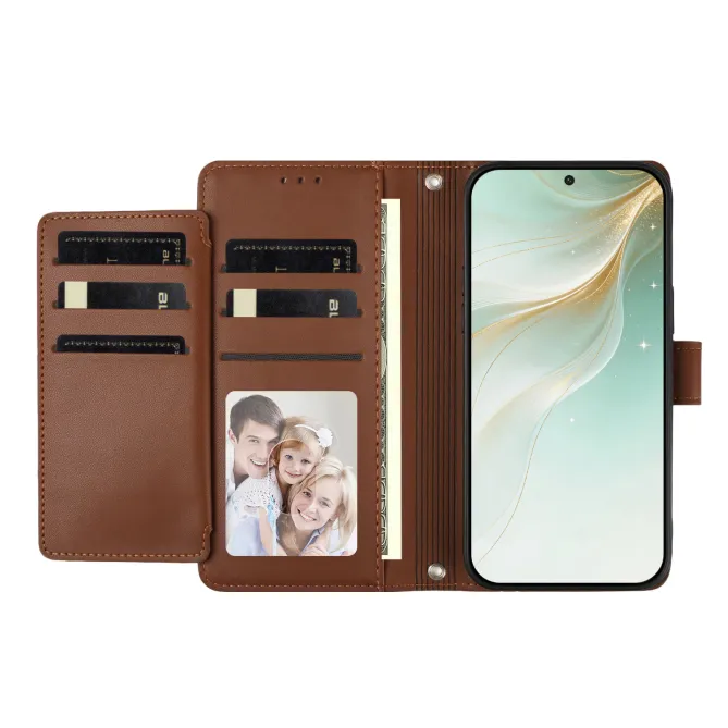 Étui Motorola Moto G77 / G67 avec 9 Emplacements Cartes - Simili Cuir Dragonne