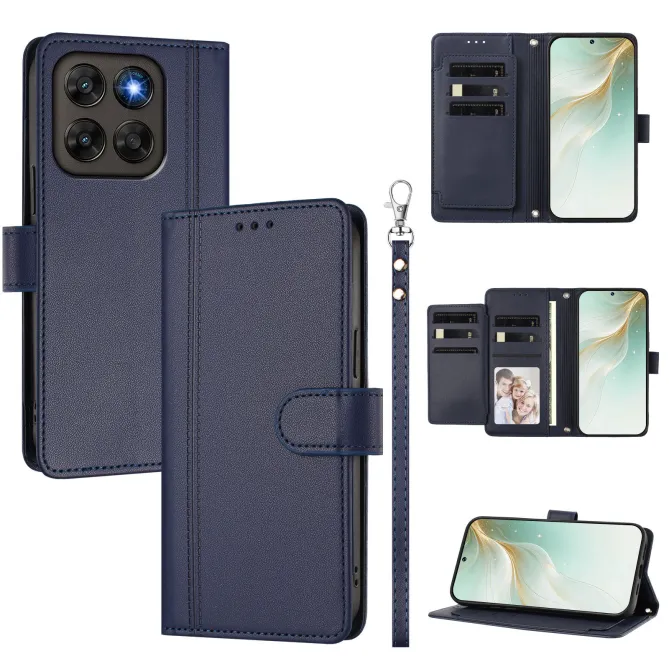Étui Motorola Moto G77 / G67 avec 9 Emplacements Cartes - Simili Cuir Dragonne