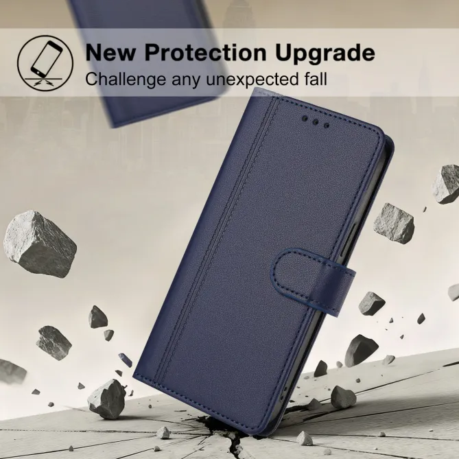 Étui Motorola Moto G77 / G67 avec 9 Emplacements Cartes - Simili Cuir Dragonne