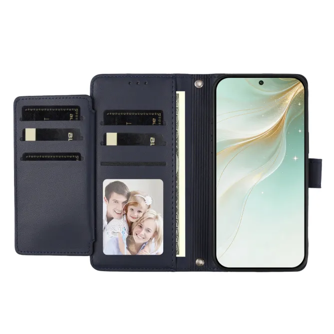Étui Motorola Moto G77 / G67 avec 9 Emplacements Cartes - Simili Cuir Dragonne